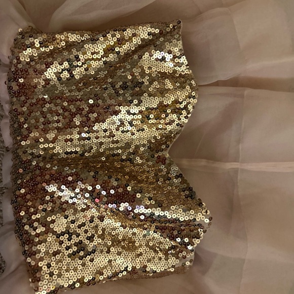 Betsey Johnson Pink and Gold Sequin Mini Dress - Picture 5 of 12